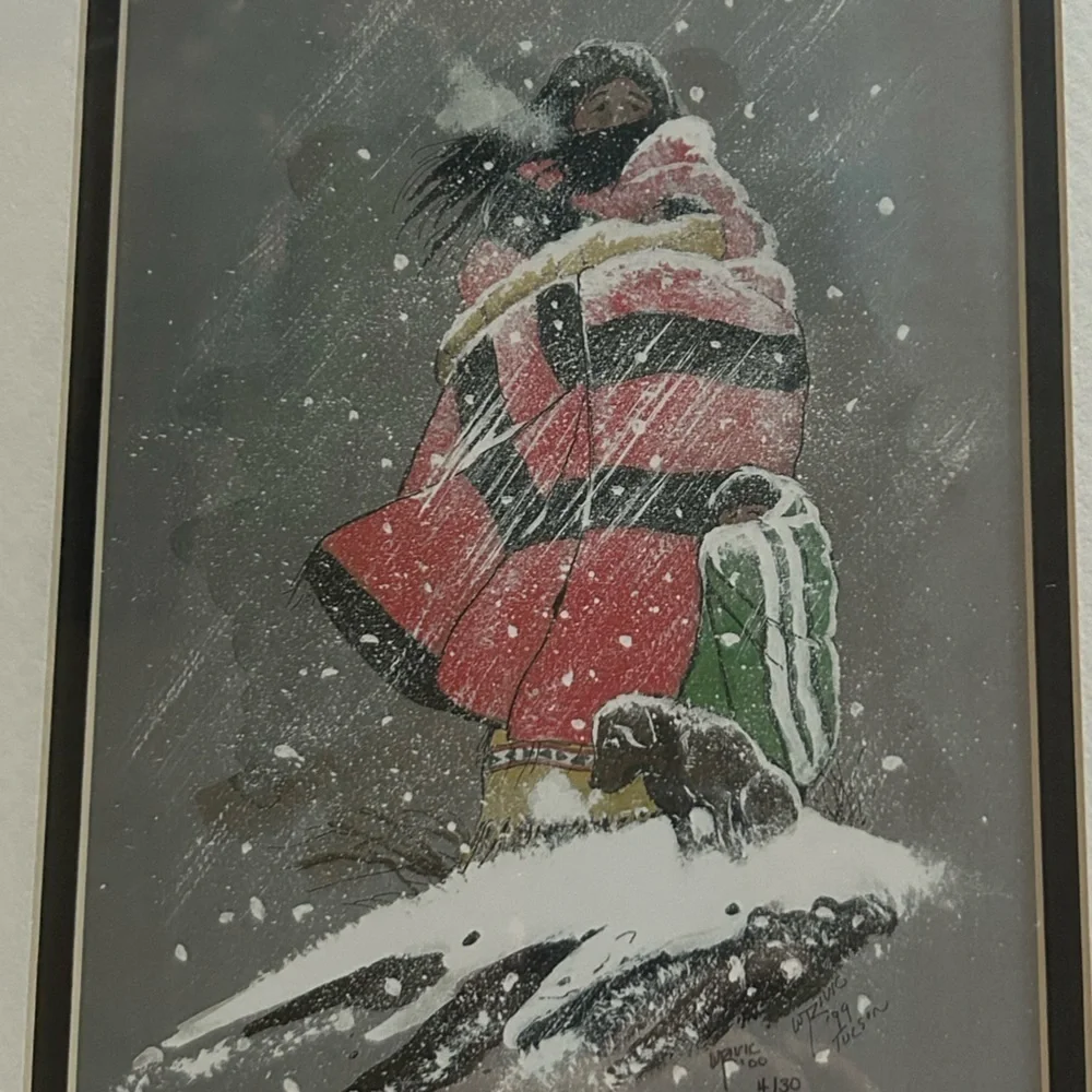 William T Zivic Western Artist Numbered Print 4/30 Signed On Back-Framed